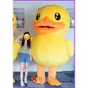 Mascot kostymer 2m/2,6 m verkliga Big Blue Ierable kostym Vuxen Wear Walking Duck Blow Up Costume For Entertainments Full Body Mascot