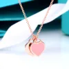 Collier de créateur Colliers de bijoux de créateur tc Collier pendentif double coeur Designer Jewlery Designer Fomen Have Love Charms Choker Jewelry femme soeur Fine Cadeau