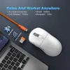 KYSONA M600 PAW3395 Biała bezprzewodowa gier eSports Mouse 55G 26000dpi 6 Przyciski optyczne PAM3395 Myszy komputerowe do laptopa PC 240314