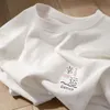Chińsko-chińskie koszulka męskie krótkie rękawie Summer Nowe luźne wszechstronne, swobodne, bawełniane białe para top ZHE9 {kategoria}