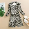 Women's Suits 2024 Summer Leopard Print Small Suit Jacket Coat Mid Length Loose Casual 7/4 Sleeve Top