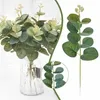 Bouquet de fleurs décoratives d'eucalyptus, branches de plantes artificielles en plastique, fausses plantes, décoration bricolage, tiges vertes We J6N7