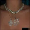 Collane con ciondolo Corsivo 26 Collana con lettera iniziale Micro Pave 5A Cubic Zirconia Cz Alfabeto Nome Gioielli Pendenti con consegna a goccia Dhyz3