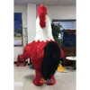 Costumes de mascotte 2 m/2,6 m adulte Iatable Costume de poulet rouge exploser fourrure coq mascotte Costume carnaval déguisement pour événement de divertissement