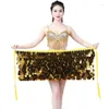 Jupes femmes paillettes pansement sexy portefeuille mini jupe danse du ventre paillettes hanche écharpe