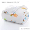 Filtar Swaddling Soft Silky Cartoon Muslin Ddle Neutral Mottagande filt stort droppskeppsleverans Baby Kids Maternity Nursery B Otshx