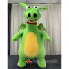 Mascot Costumes 2m / 2.6m Realistic Giant Iatable Green Dinosaur Costume Adult Full Body Walking Blow Up Furry Mascot Suit for Entertainment