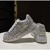 Casual schoenen Glitter Rhinestone Platform Sneakers vrouwen mode luxe designer schoenen voor vrouwen mesh comfort vrouwen schoenen bling dikke sneaker t240323