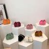 Projektowanie luksusowych torbów mody Portfel Pressed Velvet Burcket Bag 2023 Nowy trend mody Solidny kolor codzienny wszechstronna torba na jedno ramię dla kobiet