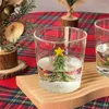 Copos de vinho 1 peça caneca de árvore de natal copo bonito copos de vidro café decoração para casa presente 380ml