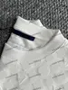 xinxinbuy Maglietta da uomo firmata Tee 2024 Italia Lettera jacquard Asciugamano tessuto manica corta in cotone donna grigio blu nero bianco M-2XL