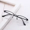 2 pcs Fashion luxury designer 23 new optical mirror eyebrow wire frame half frame personalized and fashionable business small box flat mirror degree can be matched