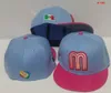 Beisebol masculino Mexicos tamanho justo LA Snapback chapéus World Series branco hip hop SOX bonés esportivos Chapeau Grey Heart Series "" Love Hustle Flowers Women A0