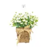 Fleurs décoratives porte cintre panier couronne florale bienvenue artificielle marguerite couronnes décoration pour la maison porche ferme décor intérieur