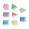 Classificação de brinquedos de empilhamento de aninhamento 8 peças de bloco geométrico transparente Montessori jogos de empilhamento matemática idade educacional 2 + crianças e bebês 240323