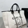 Lyxpåsar bokstav strand cc totes handväska mode duk väska kvinnors varumärke chemidered tote designer handväskor kvinnlig shopping kors kropp ryggsäck qg7l