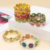 Strand BEUTIFOR Trendy Bohemian Crystal Bracelet For Women Enamel Matte Elastic Bangle Fashion Jewelry Accessories