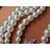 Üç Kat Yüksek Gloss Pearl Rhinestone Taş Kolye Klavikula Zinciri Retro Kolye Gelin Mücevher Aksesuarları Hediye 240323