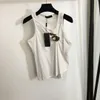 2024 Designers T-shirts Fashion T Shirts Women letter Shirt chest Short The new OK Gesture hardware trim stylish pleated slim vest white Black jacket top dress SMLXL