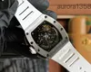 Montre-bracelet classique montre-bracelet minimaliste montre RM série RM11 blanc Moissanite diamant coupe ronde automatique montre de luxe pour hommes ZWFS