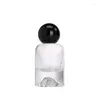 Lagringsflaskor 5st Atomizer Parfymflaska Crimp Pump Black Ball lock Tomt tjock botten KLAR GLASS RUNT SPRAY 30 ml 50 ml 100 ml