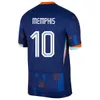 24 25 Holandia Memphis Puchar europejski 2024 Holland Home Away Jersey de Jong Virgil Gakpo Bergvijn koszulka 2024 Klaassen Blind de Ligt Xavi Men Kit Kit Kit Football Koszulka piłkarska