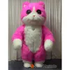 Trajes da mascote gigante 2m/2.6m rosa gato iatable pele terno adulto corpo inteiro explodir traje da mascote carnaval fantasia vestido personagem animal