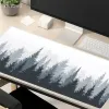 Pads Gray Forest Mouse Pad Gaming XL Ny dator Custom Mousepad XXL Tangentbord Pad matta mjuk nonslip PC -musmattor