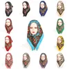 Ethnic Clothing Arab Square Scarf Style Women Hijab Islamic Scarves Muslim Printed Russian Headscarf