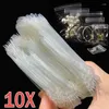 Torebki biżuterii 10PCS Przezroczysty PVC Organizer Worki Pakiety Clear Anti -ydation Bag 10 rozmiar