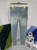 Jeans da uomo 2024 Primavera Estate Moda Ricamo di alta qualità Pantaloni in denim dritto Casual C300