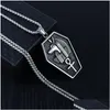 Ожерелья с подвесками Anubis Life Signature, мужское ретро-ожерелье с головой собаки, крест Анка, хип-хоп, шейная цепочка, ювелирные изделия, подвески с доставкой, Dhmp2