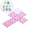 Sortera häckning Staping Toys 8 bitar av transparent geometriska block montessori Stacking Games Math Education Age 2+Barn och spädbarn 240323