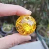 Dekorativa figurer 9Colors 30mm Crystal Ice Crack Ball Water Fountain Bonsai Glass Sphere Home Decor Ornament Feng Shui figur Marmor