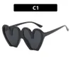 2 Stück Mode Luxus Designer Love Sonnenbrillen 2023 Neue personalisierte Sonnenbrillen Team Lustige Pfirsich Herz Sonnenbrille Damen Trend
