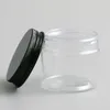 Storage Bottles 24 X Travell 60g Clear Make Up Cream Jar With Metal Lids 60cc Transparent Cosmetic Pet Containers For Use