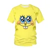 Erkek Tişörtler Erkekler Komik Sarı Bob T-Shirt Sünger Baskı 3D Spor Giyim Karikatürü Uni Hoodie Cutmens Drop Teslimat AP Appare DHQHV