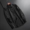 Мужская повседневная пуговица с длинной рубашкой обычная подходящая черная розовая мужская блузка Dropshiping USA Size XS S M L XL XXL 240320