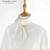 Lenços branco lenço de seda pura lenço la lenços foulard 50x50 pequeno hijab wr pescoço cachecol feminino primavera outono l240322