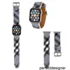 Designer Top Designer Strap Pulseiras de presente para Apple Watch Band 42mm 38mm 40mm 44mm iwatch 5 SE 6 7 8 Ultra bandas Pulseira de couro Pulseira de modaU985
