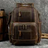 Mochila de alta qualidade retro estilo de moda de luxo bagpack viagem laptop couro masculino para homem daypack homens