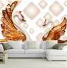 Wallpapers The Custom 3D Murals Stereo Wallpaper Two Beautiful Swans Papel De Parede Living Room Sofa TV Wall Bedroom Paper