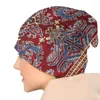 Basker turkiska persiska bohemiska kilim skallies mössor kepsar unisex vinter varm stickning hatt antik geometrisk etnisk konsthuvhattar