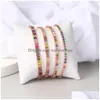 Kedjejusterbar mticolor tennisarmband för kvinnor damer regnbåge colorf zirkon charm armband hand smycken dzh043 droppleverans dhsqw