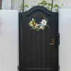 Dekorativa blommor Easter Wall Wreath Artificial Garland Handmited Decor for Doorway Yard Backyard Fireplaces Farm