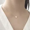 Zincirler 2024 Kadın Mücevherleri Basit Aşk Kalp Gümüş Renk Zincir Gerdanlık Kolye Altın Tiny Infinity Bijoux Hediyeler