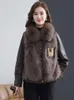 Имитация лисьего меха, травяное пальто, женское зимнее новое кожаное пальто из овчины на пуху, молодежный стиль