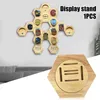 Storage Bags Hexagonal Wooden Medal Rack Combination Display Stand Decoration For Home Room Bedroom