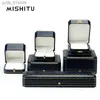 Scatole per gioielli MISHITU Portagioie in pelle PU blu per anello con pendente Collana per imballaggio Display Scatola regalo ottagonale Decorazione squisita L240323