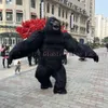 Mascot kostymer ierable King Kong Costume Gorilla Plush Furry Mascot Animal Venice Carnival Dress Suit Fursuit Event Decor